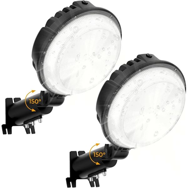 2-Pack LED Barn Lights - 150W 20,000LM Outdoor Dusk to Dawn Security Lights - New in Box!