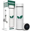 Image 1 : 1 Stainless Steel Water Bottle/Tea Infuser Mug w/ LED Temperature Display; 500ml - New
