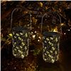 Image 5 : 2 Solar Hanging/Table Lanterns for Outdoors - Waterproof LED Lamps - 8" Size - New in Box