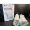 Image 1 : Box of 2 Cooling Shredded Memory Foam Bed Pillows - 20 x 26" Size - New in Box