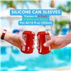 Image 4 : 3 4-Packs of Silicone Beer Can Covers That Look Like Soda! Soda Designs (Pepsi, Coca-Cola) - New