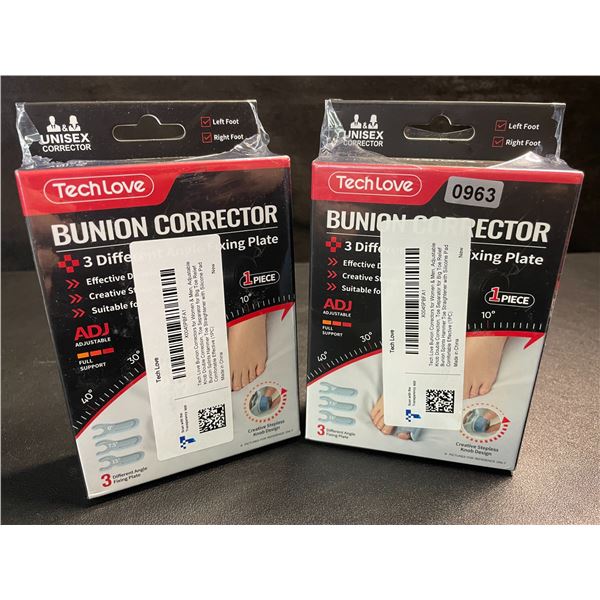 2 Adjustable Bunion Correctors for Feet - Unisex Corrector/Fits Left or Right Foot - New