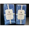 Image 1 : 2 Packs of UniQloth Cloth Dinner Napkins - 12 Per Pack; 100% Cotton (18 x 18") Blue Colours - New