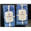 Image 1 : 2 Packs of UniQloth Cloth Dinner Napkins - 12 Per Pack; 100% Cotton (18 x 18") Blue Colours - New