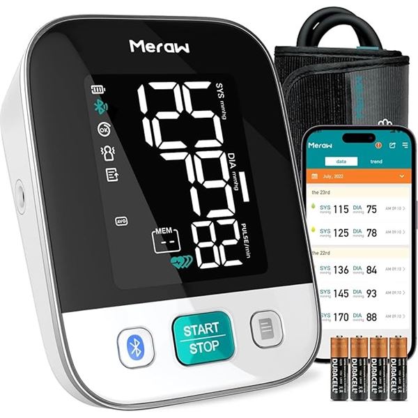 1 Meraw Cedar Bluetooth Blood Pressure Monitor - App Enabled - New