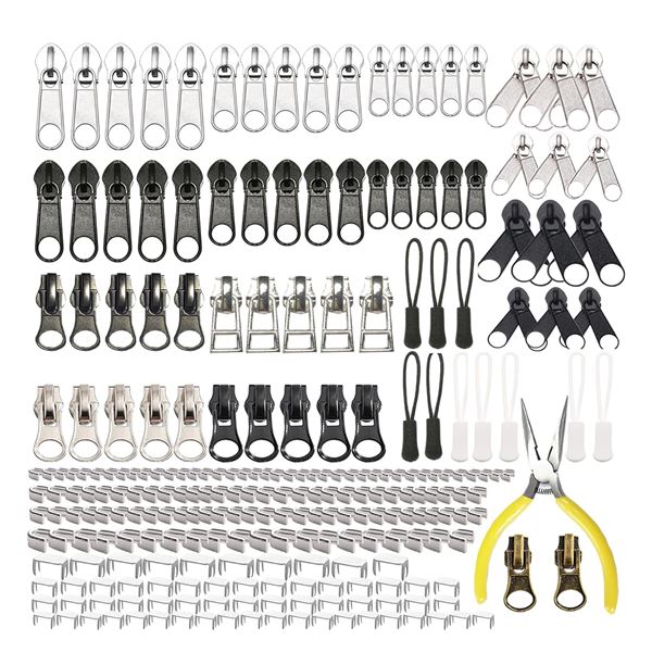 1 Zipper Repair Kit for Clothing, Sleeping Bags ETC. - New