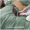 Image 2 : 1 Bedsure Sage Green King Size Duvet Cover - New
