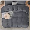 Image 3 : 1 Bedsure Solid Grey King Size Duvet Cover - New