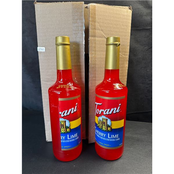 2 Bottles of Torani Cherry Lime Naturally Flavoured Syrup - New