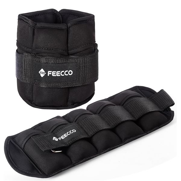 1 Box of 2 5LB Adjustable Ankle Weights by Feecco - New