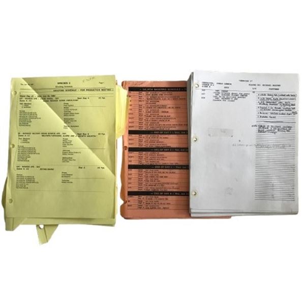Species II Production Used Set Paperwork Movie Memorabilia