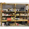 Image 1 : WOODEN STORAGE RACK W/ CONTENTS INCL: HARDWARE,