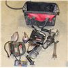 Image 1 : HUSKY TOOLBAG W/ ASSORTED POWER TOOLS & 2 CHALK