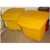 LOT OF 2 OUTDOOR SALT, SAND, STORAGE BINS