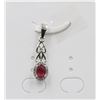 Image 1 : #135-NATURAL RUBY & CZ PENDANT