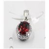Image 1 : #29-NATURAL RHODOLITE GARNET & CZ PENDANT