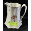 Image 1 : ANTIQUE FLORAL CHINA PITCHER 7.5"