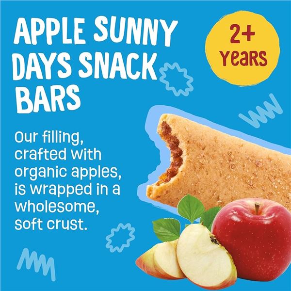 NEW 797G ORGANIC SUNNY DAYS SNACK BARS APPLE