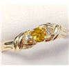 Image 1 : BZ1780-59 10K LAB GROWN YELLOW DIAMOND RING