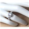 Image 1 : 4)  WEDDING SET 2 PCE, HALO STYLE WHITE CZ WITH