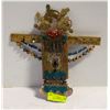 Image 1 : FOLK ART HADMADE CROSS WALL HANGING