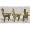 Image 1 : 3 MINIATURE BRASS ALPACAS H-2.25" & 2.5"