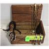 HAND CARVED JEWERLY BOX W/JEWERLY