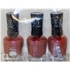 NEW 3 PACK OF SALLY HANSEN MIRACLE GEL NAIL COLOUR
