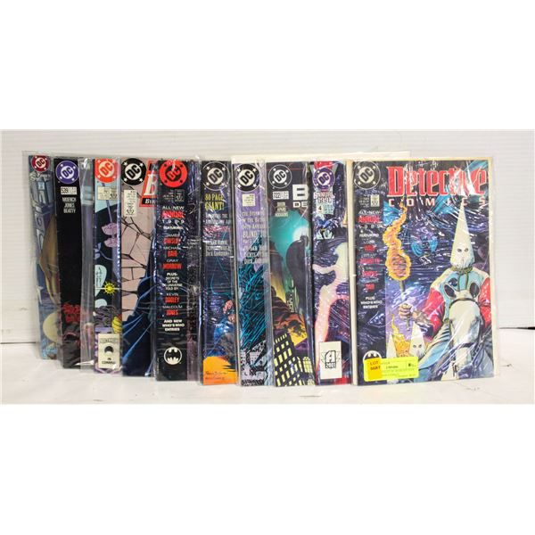 DC COMICS LOT OF 10 DETECTIVE AND BATMAN COMICS