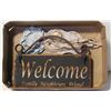 Image 1 : METAL/WOOD SIGN (WELCOME) 12"X5.5" & 2 SIGNS