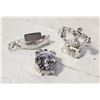 Image 1 : 3 SILVER CHARMS, CLOCK, IRON, PHONE