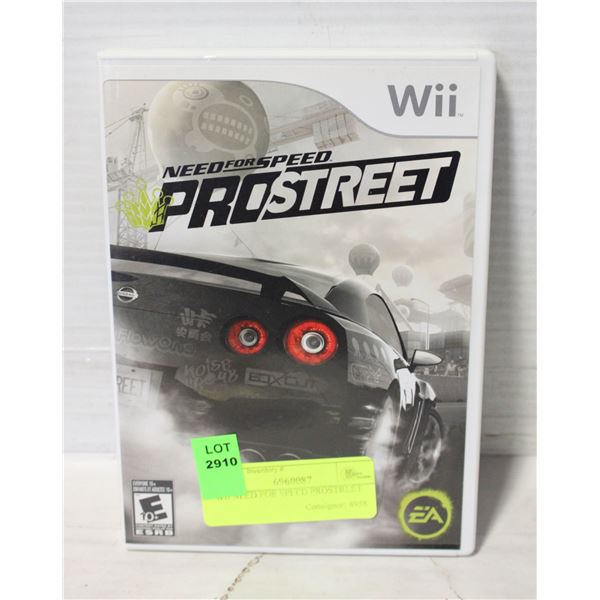 WII NEED FOR SPEED PROSTREET