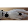 Image 1 : 12) COORDINATING SET OF NATURAL BLACK ONYX