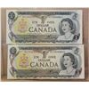 Image 1 : 19) LOT OF 2 CANADIAN 1979 $1.00 BANKNOTES
