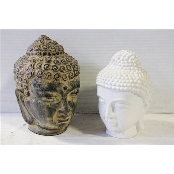 2 BUDHA  HEADS FOR DECOR