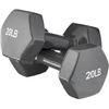 NEW AMAZON BASICS SET OF 2 VINYL DUMBBELLS 20LBS