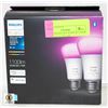 BRAND NEW 2 PHILIPS HUE 1100LM 10.5LED LIGHTBULBS