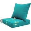 NEW SEWKER 2 PIECES GREEN DEEP SEAT CUSHIONS