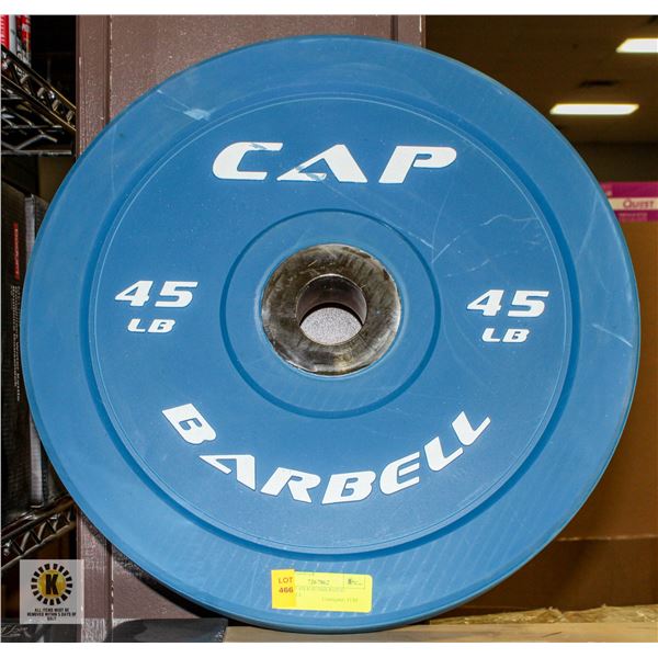 NEW CAP 45LB RUBBERIZED DUMBBELL