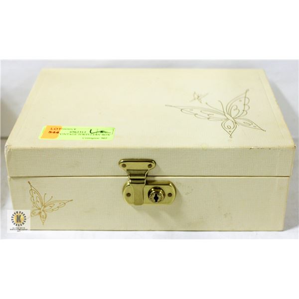 ESTATE VINTAGE JEWELLERY BOX FULL OF