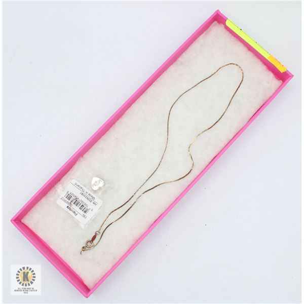 BOX WITH 18 KT. GOLD FILLED 18" NECKLACE AND