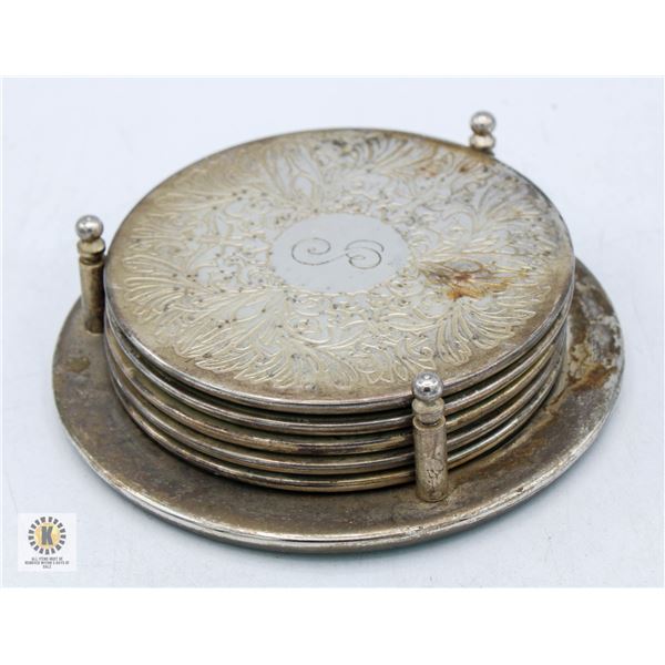 VINTAGE 5 COASTERS SET
