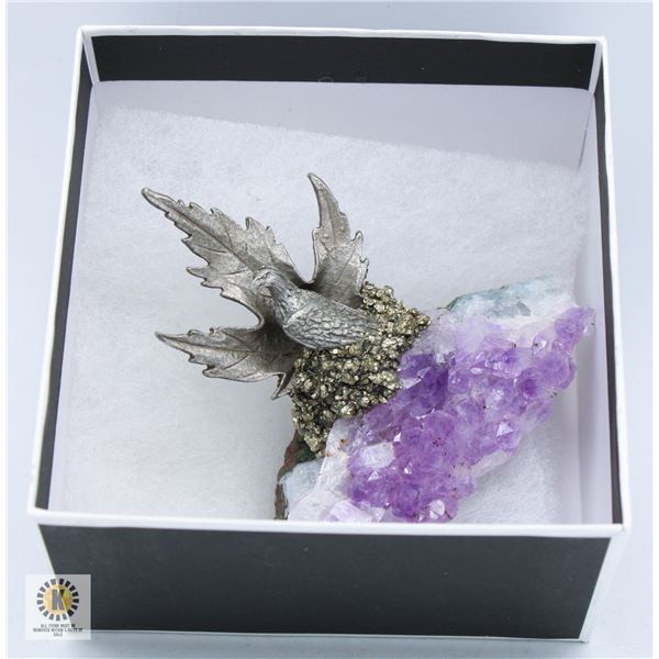 AMETHYST & PEWTER 2.5"X3"