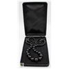 Image 1 : NATURAL BLACK ONYX NECKLACE IN GIFT BOX