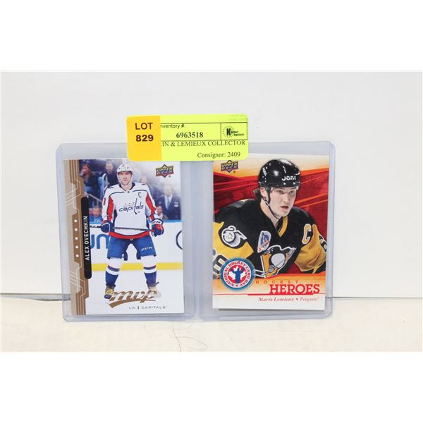 OVECHKIN & LEMIEUX COLLECTOR CARDS