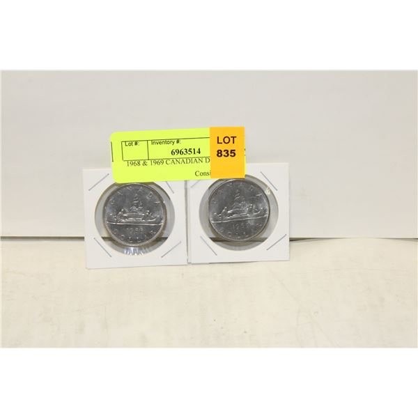 1968 & 1969 CANADIAN DOLLARS