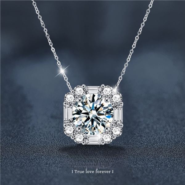 3 CT GRA CERTIFIED ROUND BRILLIANT 925S NECKLACE