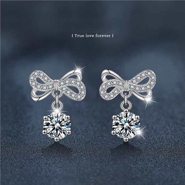 1 CT GRA CERTIFIED BOW STYLE ROUND BRILLIANT