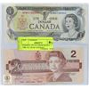 Image 1 : CANADA 1973 $1 CROW/BOUEY + 1986. $2 CROW/THEISSEN