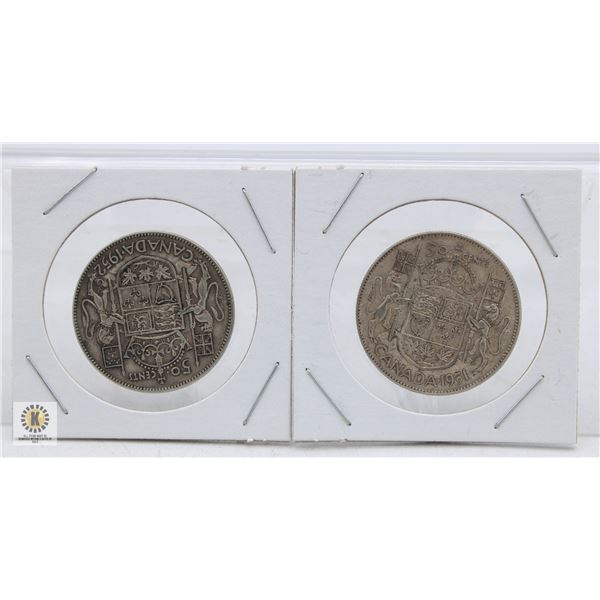 LOT OF 2 CANADA 50 CENT COIN'S
